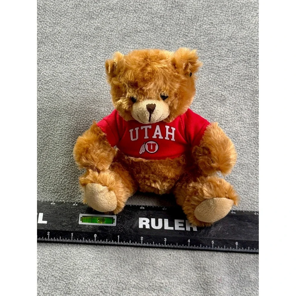 Plushland University of Utah Utes Teddy Bear Red Shirt Mascot Plush 6 inch
